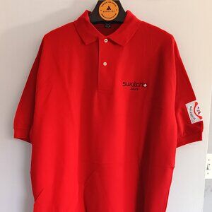 Vintage Swatch 1996 Atlanta Olympics Sales Polo Shirt - X-LARGE - NOS